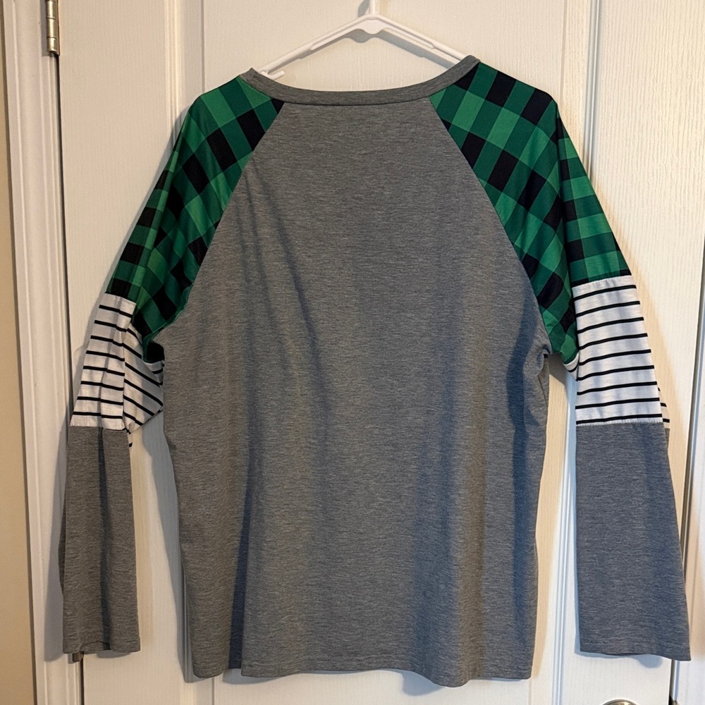 Adult Griswold Shirt Long Sleeve Size XXL Christmas Vacation Gray Green - Picture 2 of 7